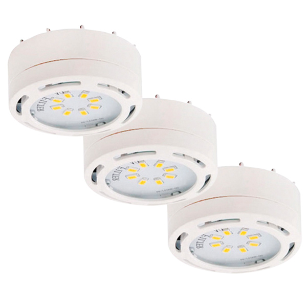 Canarm 3580LED-PL3WHT-C Undercabinet Puck Lighting in White
